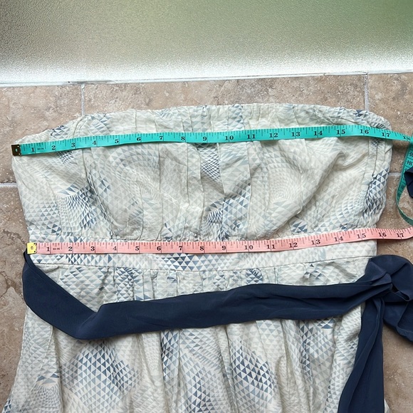 RARE Anthropologie Edme & Esyllte Fanning Triangles Strapless Dress POCKETS! 🥰 - Picture 11 of 15